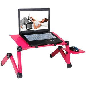 Laptop Stand Tafel Lap Desk Lade Draagbare Verstelbare Voor Bed Computer Houder Side Lade Te Houden Muis Laptop Tafel