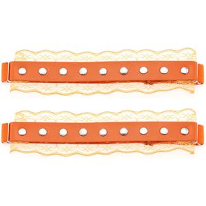 12 Kleuren 1 Paar Vrouwen Vrouwelijke Been Kousenband Klinknagels Meisjes Lace Trim Decoratieve Riem Verstelbare Been Lus Bretels