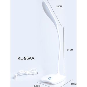 Bureaulamp Oplaadbare Batterij Led Tafellamp Flexibele Zwanenhals Oogbescherming Bureaulamp 3 Dimmers Leeslamp Nachtkastje Lezen