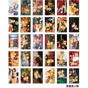 30 Sheets/Set Hello Gingerbread Man Kerst Postcard Diy Cartoon Wenskaarten Boodschap Kaart Kerstmis En Nieuwjaar