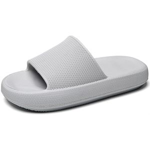 Mannen Zomer Mode Zachte Dikke Zool Thuis Slides Man Antislip Eva Badkamer Slippers Mannelijke Platform Platte Schoenen