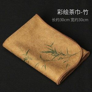 Geschilderd Thee Doek Theedoek High-End Thee Handdoek Doek Tafelkleed Absorberende Thee Set Dikke Katoenen Linnen Zen Doek pot Mat