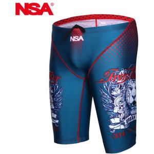 NSA Professionele Mannen Concurrerende Zwembroek Badmode Jammer sneldrogende Strand Shorts Badpak Vijfde Broek Plus Size