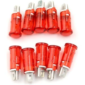 10 Pcs Panel Mounting Neon Indicator Rood Groen Gele Lichten 220V 110V 12 V/24VDC 10 Mm MDX-11A Pilot Guiding Signal Lamp