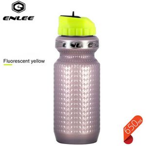 Enlee Mtb Fiets 650Ml Water Fles Bpa-vrij Plastic PP5 Drinken Fles Met Steaw Fiets Accessoires Outdoor Sport