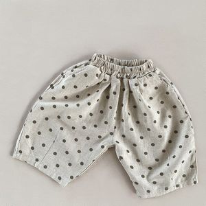 Baby Boy Mode Alle-Match Polka Dot Harem Korte Broek Peuter Meisjes Katoen Linnen Losse Wijde Pijpen Shorts Kinderen zomer Kleding