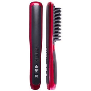 Professionele Elektrische Haar Borstel Stijltang Duurzame Elektrische Steil Haar Kam Borstel Snelle Verwarmde Keramische Borstel