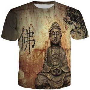 ConMotion Boeddha Zen Tshirt Mode 3D T-shirts EUR Maat