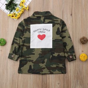 Baby Peuter Kinderen Meisje Camouflage Jas Jean Herfst Mode Toevallige Knappe Jas