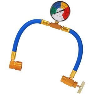 R134A Airconditioning Koelmiddel Opladen Slang Met Manometer Voor Auto 1/2 Draad Voor Amerikaanse En Europa Auto Accessoires