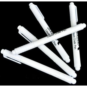 6 stks/set Schoolbord Pen waterbasis Gel Pen Witte Inkt Kleur Marker Kantoorbenodigdheden Vloeistof Schoon Krijt Opvouwbaar