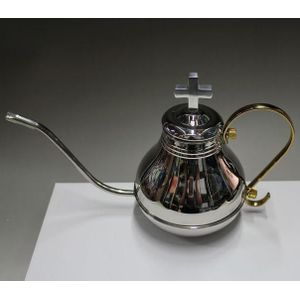 Zilver Dunne Mond Rvs Communie Heilige Sap Pot Heupfles Christelijke Kerk Sacrament Flagon Gebruiksvoorwerpen Religiosos