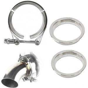 76 Mm/89 Mm/102 Mm Auto V-Band Klem Uitlaat Downpipe Flens Kit 304 Roestvrij Staal