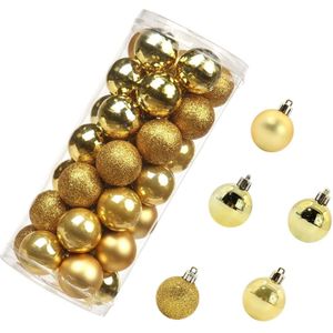 Kerstboom Decoratie Bal Ornamenten Hangen Shiny Snuisterij Ball 35 Stks/partij Kleur 6Cm/2.4Inch Voor Huis bar Party Decoratie