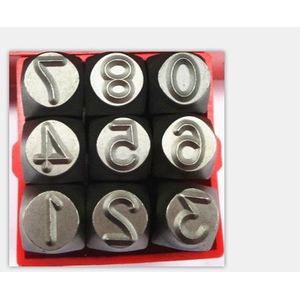 Super Hard Vanadium Legering 2/3/4/5/6/8Mm 0 ~ 9 Nummer set Kit Tool Sterven Punch Stempel Ijzeren Plaat Stalen Plaat Roestvrij Staal Hout Tool