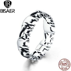 Bisaer 925 Sterling Zilveren Anel Party Vintage Silver Animal Ring Stapelbaar Olifant Vinger Ring Vrouwen Bruiloft Sieraden ECR344