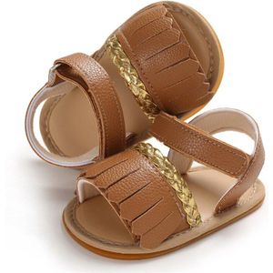 Zomer Baby Baby Meisje Jongen Leren Sandalen Solid Kwasten Zachte Zool Schoenen Pasgeboren Unisex Baby Platte Zool Zomer Sandalen