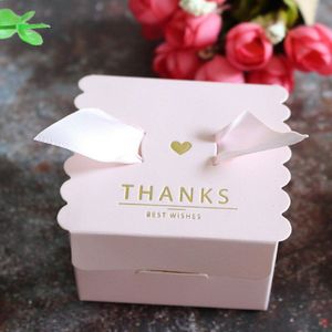 10pcs Lint Bronzing box Candy Bag wedding geschenkdoos dank u box cookie bag merci favor Tassen