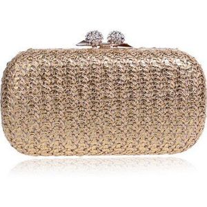 Sekusa Kettingen Hard Gebreide Mode Vrouwen Avondtassen Diamanten Kleine Dag Clutch Party Wedding Schoudertassen