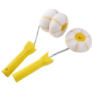 2 Stuks 3 Inch Corner Verf Roller Kit Muren &amp; Plafonds Hoek Roller Huishoudelijke Decoratieve Schilderkunst Roller Brush Tool
