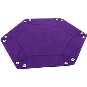 Dobbelstenen Dienblad Paars Dobbelstenen Doos Voor Games Dobbelstenen Opslag Vouwen Dobbelstenen Opslag Rolling Lade Voor Gebruik Game Accessoires