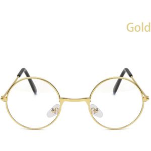 Transparante Eyewear Glas Ronde Metalen Brilmontuur Spektakel Clear Lens Optische Baby Jongens Meisjes Brillen Fotografie Props