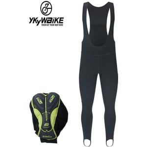 Ykywbike Warm Fietsen Bib Broek Winter Thermische Mountainbike Broek Fiets Panty Coolmax 3D Gel Pad Bib Broek