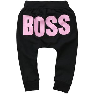 Baby Jongens Meisjes Broek Katoenen Broek Brief Boss Gedrukt Harembroek Casual Broek Baby Kleding