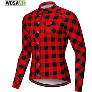 Wosawe Mountainbike Motorfiets Shirts Wielertrui Rijkleding Zweet Absorberende Lange Mouwen Tops Zonnebrandcrème Rijkleding