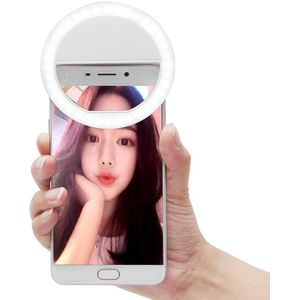 Draagbare 36 Led Selfie Ring Licht voor Smartphone iPhone iPad Samsung Galaxy HTC LG Smartphone