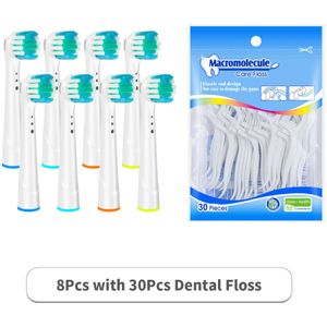 8Pcs Vervangende Opzetborstels Compatibel Met Oral B Elektrische Tandenborstel Advance Power/Pro Gezondheid Elektrische Tandenborstel Heads