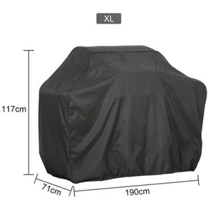 Bbq Grill Cover Outdoor Waterdicht Anti-Dust Zon Regen Barbeque Cover Bescherm Ronde Rechthoek Bbq Accessoires 7 Maten Zwart