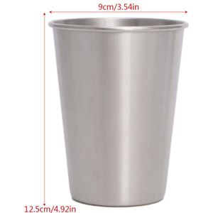 500ml 304 Rvs Cups Tumbler Pint Glazen Metalen Koude Cup Drinken Mok