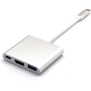 Muti-Poorten Usb 3.1 Type C Naar Hdmi Compatibel Usb 3.0 Hub USB-C Multi-Poort Adapter dongle Dock Kabel Voor Macbook Pro