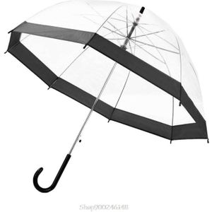 Transparante Paraplu Meisjes Jongens Apollo Cartoon Dolfijn Kinderen Paraplu Semi-Automatische Regen Paraplu Voor Kids O15 20