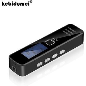 Kebidumei Digitale Voice Recorder 20-uur Opname MP3 Speler Dictafoon Professionele Mini Voice Recorder Ondersteuning 32GB TF Card