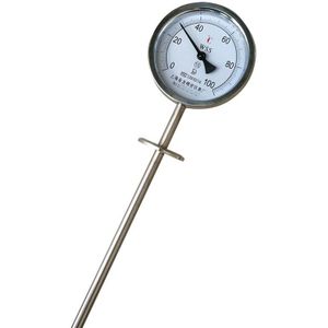 Rvs Bimetaal thermometer Flens bimetaal thermometer Probe Thermometer Gauge meetinstrument