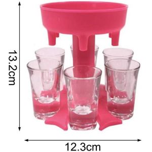 6 Shot Dispenser Houder Set Glazen Party Drinken Games Glas Dispenser Gebruikt Voor Game Distributie Bar Wijn Accessoire