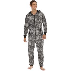 Winter Mannen Hoodie Sweatshirt Sets Losse Rits Overalls Hombre Mannen Pak Jumpsuit Pyjama Trainingspakken