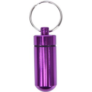 1 Pc Outdoor Aluminium Cartridge Sleutelhanger Container Geneeskunde Box Pillendoosje Sleutelhanger Ehbo Cartridge Sleutelhanger
