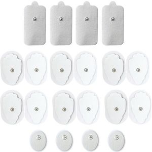 20 Stuks Elektroden, Herbruikbare Zelfklevende Vervanging Pads Voor Tientallen Eenheid Spierstimulator, kleine Medium Grote Pads