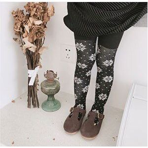 Baby Meisjes Sneeuwvlok Borduren Panty Katoen Meisjes Knie Hoge Sokken Panty Baby Meisje Kerst Panty Kinderen Panty