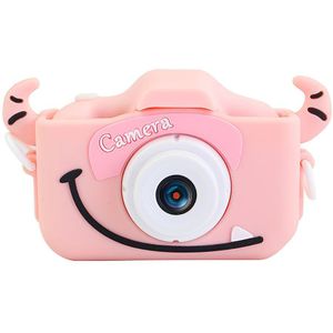 Dual Lens Usb Opladen 2 Inch Hd Scherm Cartoon Foto Plastic Kinderen Camera Met Beschermhoes Digitale