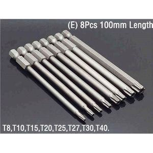50/75/100/150 Mm Set Beveiliging Tamper Proof Magnetische Schroevendraaier Boor Schroevendraaier Bits Hex torx Platte Kop 1/4 "Handgereedschap