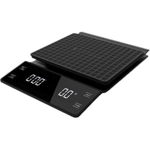 3Kg/0.1G Elektronische Koffie Schaal Met Timer Hoge Nauwkeurigheid Digitale Keukenweegschaal Timer Koffie Gewicht Balans Zonder batterij (Bla