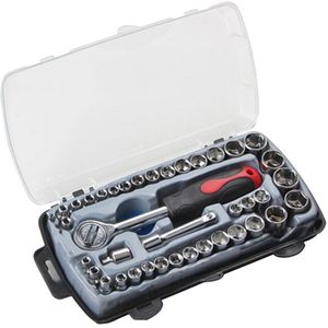 Vodool 40Pcs Ratchet Dopsleutel Set 3/8 1/4 Drive Huishoudelijke Auto Reparatie Gereedschap Steeksleutel Socket Kit Toolbox Hand tool Set