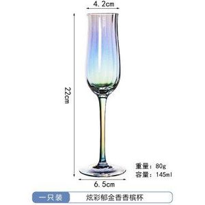 Loodvrij Kristal Hoge Glazen Tulp Rode Wijn Glas Verticale Streep Glas Wijn Glas Champagne Glas