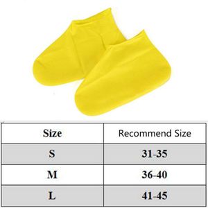 Zwart Waterdichte Regen Schoenen Covers 1 Paar Herbruikbare Latex Antislip Rubber Rain Boot Overschoenen Schoenen Accessoires Maat S/M/L