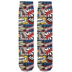 Vrouwen Sokken 3d Printing Novelty Skateboard Hip Hop Sox Kleurrijke Graffiti Harajuku Gelukkig Grappig Buis Sokken Zachte Compressie Sokken