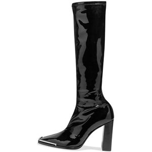 Schoenen Vrouwen Laarzen Zwarte Knie-Hoge Laarzen Sexy Vrouwelijke Herfst Winter Dame Hoge Hoge Laarzen